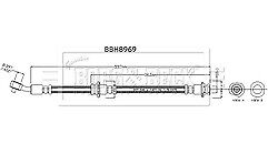 Borg & Beck - BRAKE HOSE - BBH8969 - Fits: Micra V (2016-) K14