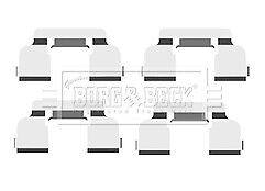 Borg & Beck - FITTING KIT - PADS - BBK1478 - Fits: Renault Clio, Twingo 98-05
