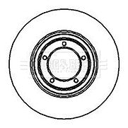 Borg & Beck - BRAKE DISC PAIR - BBD4632 - Fits: Ford Transit 73-91