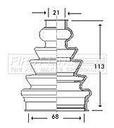 First Line - CV JOINT BOOT KIT - FCB2789 - Fits: VW Golf IV - Inner