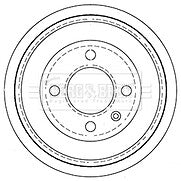 Borg & Beck - BRAKE DRUM - BBR7256 - Fits: VAG Up,Citigo,Mii 10/11-