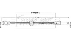 Borg & Beck - BRAKE HOSE - BBH8956 - Fits: V-Class, Vito (2014-) W447