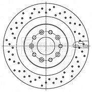 Borg & Beck - BRAKE DISC SINGLE - BBD6186S - Fits: XK8 4.2 08/02-12/06