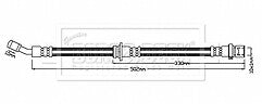 Borg & Beck - BRAKE HOSE - BBH8843 - Fits: Impreza Estate,Saloon GG,GD,GR 2000-