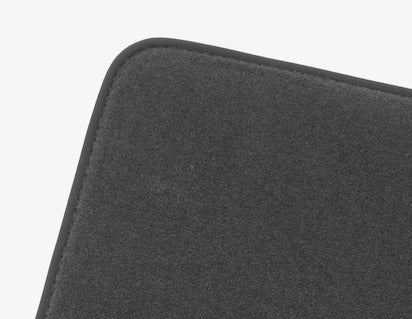 Genuine Velour Floor Mats rear, black, with black nubuk surround, for 3rd seat row - 1934059