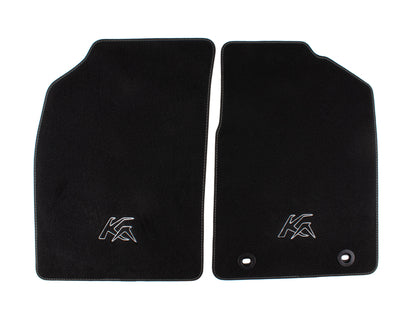 Genuine Velour Floor Mats front, black - 1543888