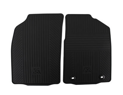 Genuine Rubber Floor Mats front, black - 1558510