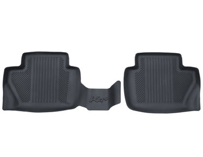 Genuine Rubber Floor Mats tray style with raised edges, rear, black - 2042166