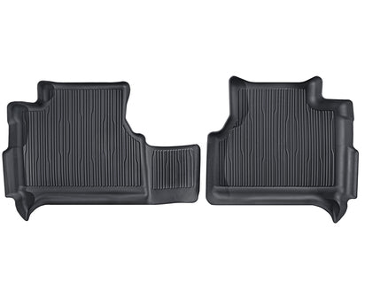 Genuine Rubber Floor Mats rear, tray-style with raised edges, black - 2263243