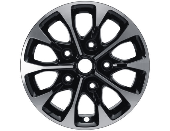 Genuine Alloy Wheel 17" 10-spoke design, black and machined - 2044753