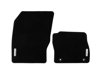 Genuine Velour Floor Mats front, black - 1892571