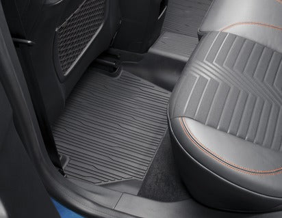 Genuine Rubber Floor Mats tray style, rear, black - 2109989