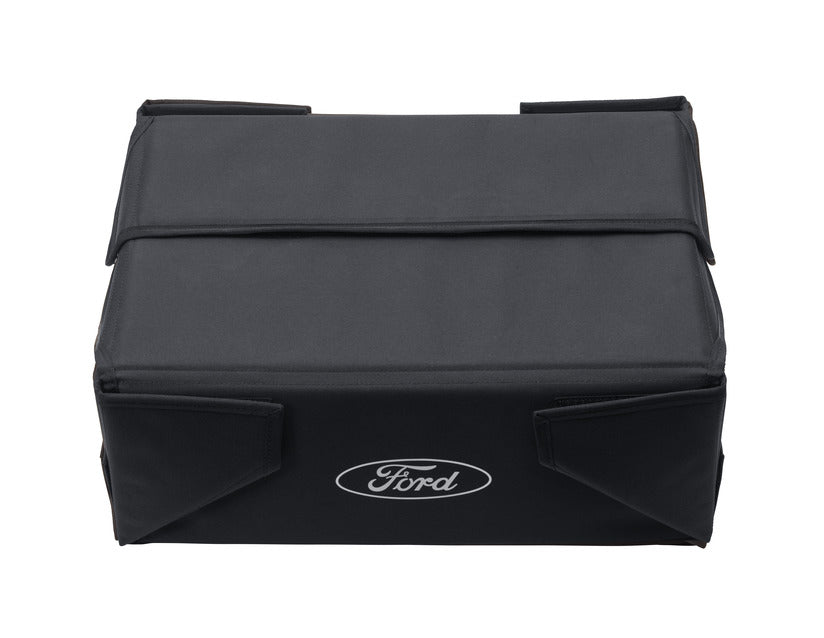 Genuine Foldable Organizer Box black fabric, with white Ford oval on both sides