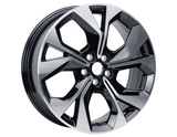 Genuine Alloy Wheel 19" 5 x 2-spoke design, Liquid Ebony