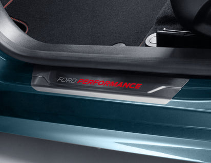 Genuine Performance Scuff Plates front, with Ford Performance logo - 2243131