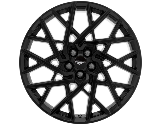 Genuine Alloy Wheel 20" 10-spoke X design, Ebony Black