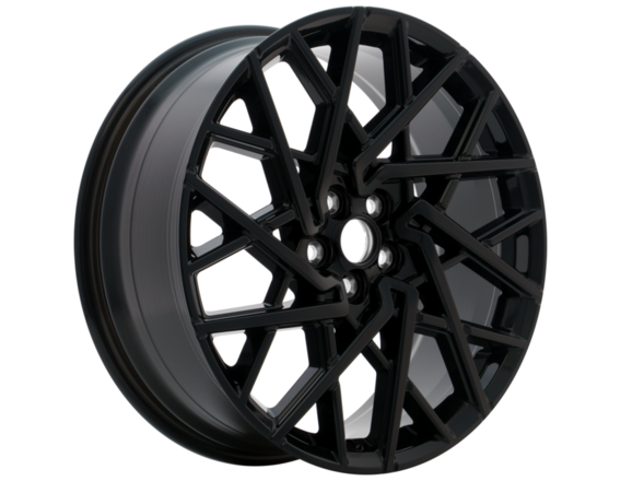 Genuine Alloy Wheel 20" 10-spoke X design, Ebony Black