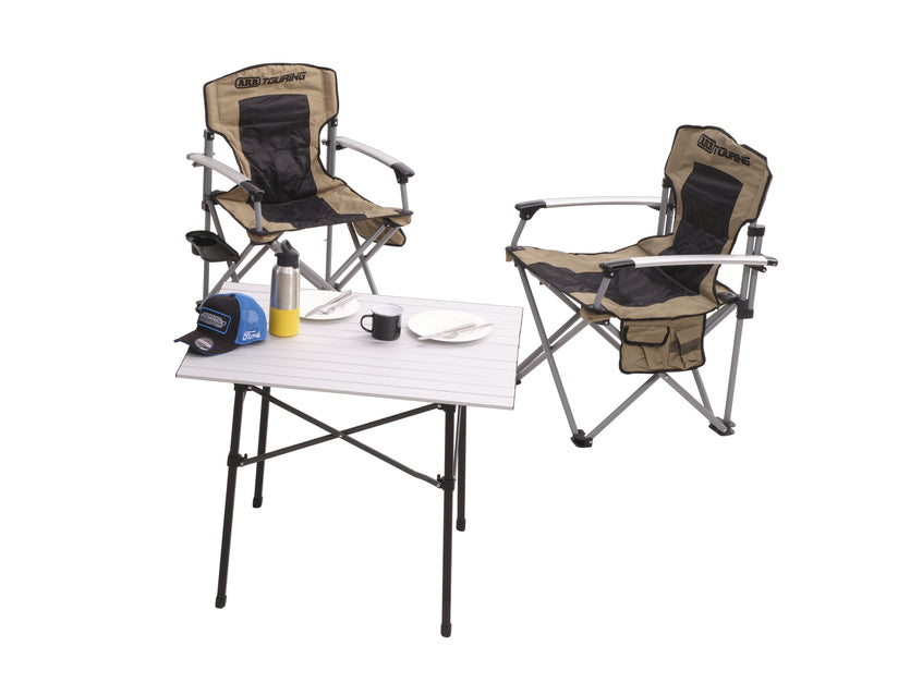 Genuine ARB* Camping Chair with carry bag, black and beige