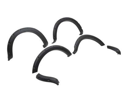 Genuine Wheel Arch Extension front and rear, matt black with chrome bo ...