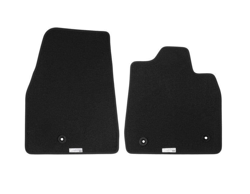 Genuine Premium Velours Floor Mats front, black