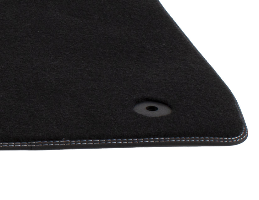 Genuine Premium Velours Floor Mats front, black