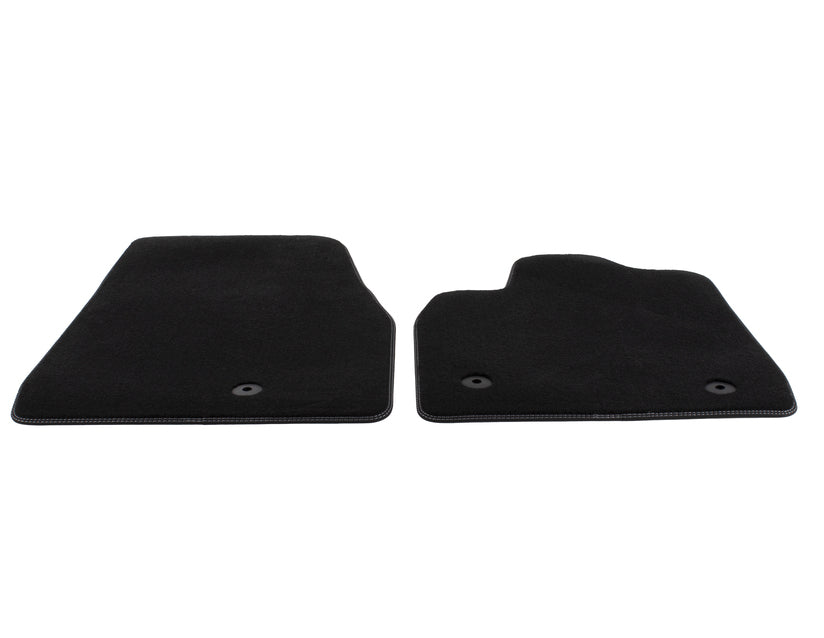 Genuine Premium Velours Floor Mats front, black