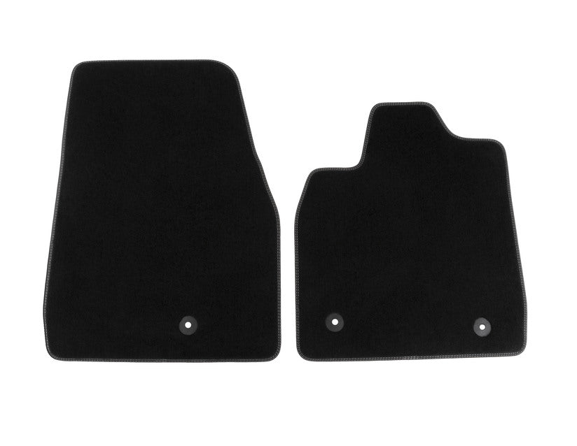 Genuine Premium Velours Floor Mats front, black