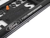 Genuine Ford Performance Licence Plate Holder black, with white 3D effect "Ford Performance" logo