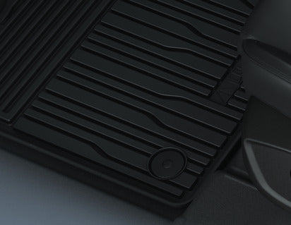 Genuine Rubber Floor Mats front, black, tray style with raised edges - 2769909