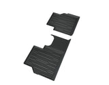 Genuine Rubber Floor Mats rear, black, tray style with raised edges - 2769911