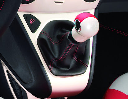 Genuine Gear Lever Knob Pearl White with red leather insert - 1679596