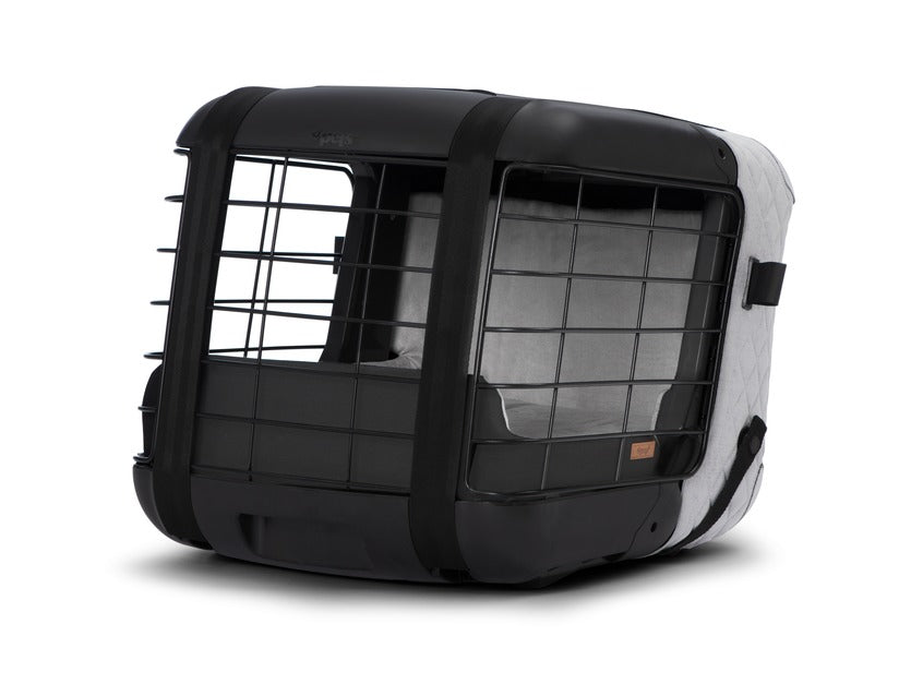 Genuine 4pets®* Caree Transport Box For cats and dogs to be securely fixed onto most passenger seats, Cool Grey - 2460886
