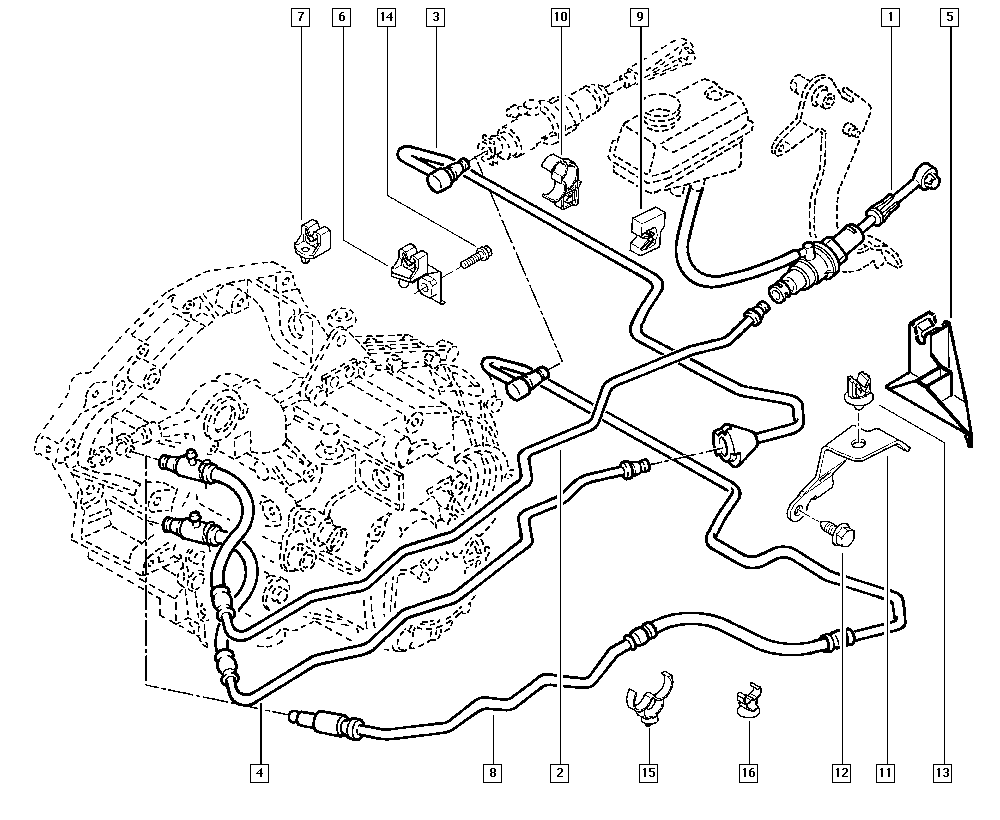 Genuine Renault Laguna MK2 Hydraulic Pipe