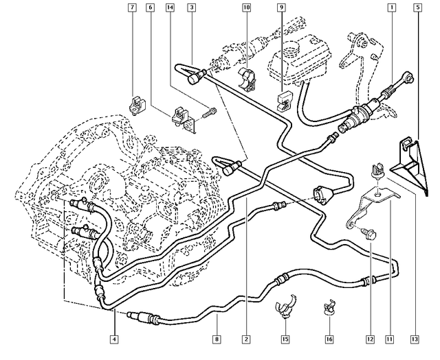 Genuine Renault Laguna MK2 Hydraulic Pipe