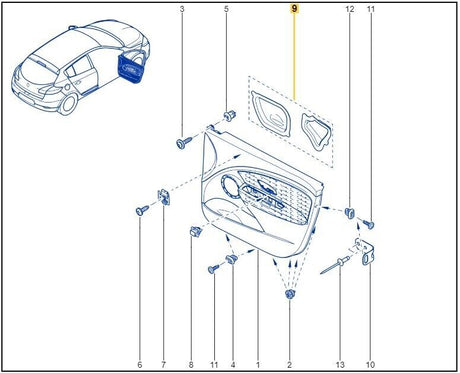 Genuine Renault Megane MK3 Front RH Door Sealing Foil