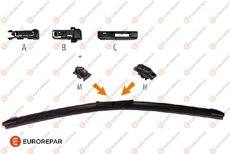 1635455080 Eurorepar Front Wiper Blade 650mm