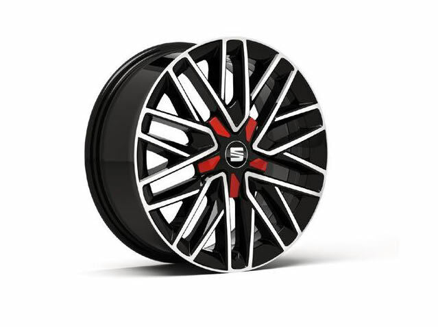 Genuine Seat Ibiza 17-21 17" Alloy Wheel x1, Black 7J x 17" ET51 5 x 100mm