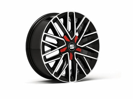 Genuine Seat Ibiza 17-21 17" Alloy Wheel x1, Black 7J x 17" ET51 5 x 100mm
