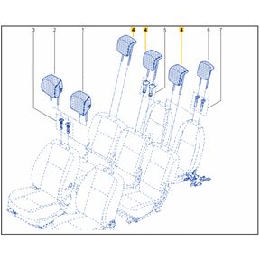 Genuine Renault Scenic III / Grand Scenic III 2nd Row Headrest 864306379R New
