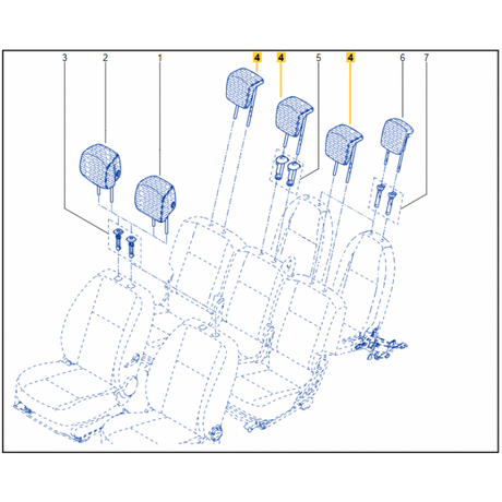 Genuine Renault Scenic III / Grand Scenic III 2nd Row Headrest 864306379R New