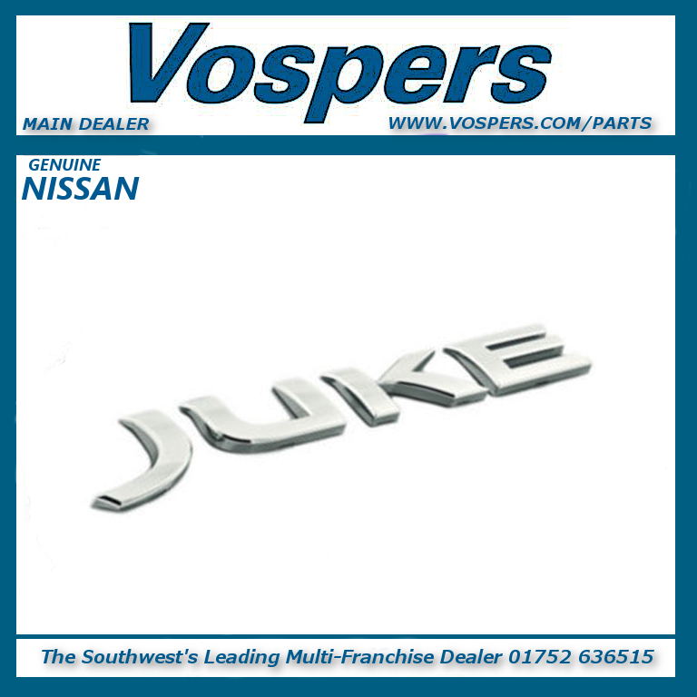 Genuine Nissan Juke Chrome Effect Rear Lettering Badge / Emblem 908921KA0A