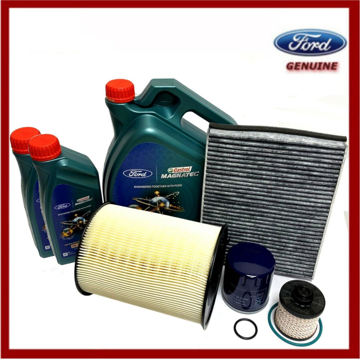 Genuine Ford ST 2.0 TDCi Service Kit Oil Air Cabin Diesel Filter & 7L Oil