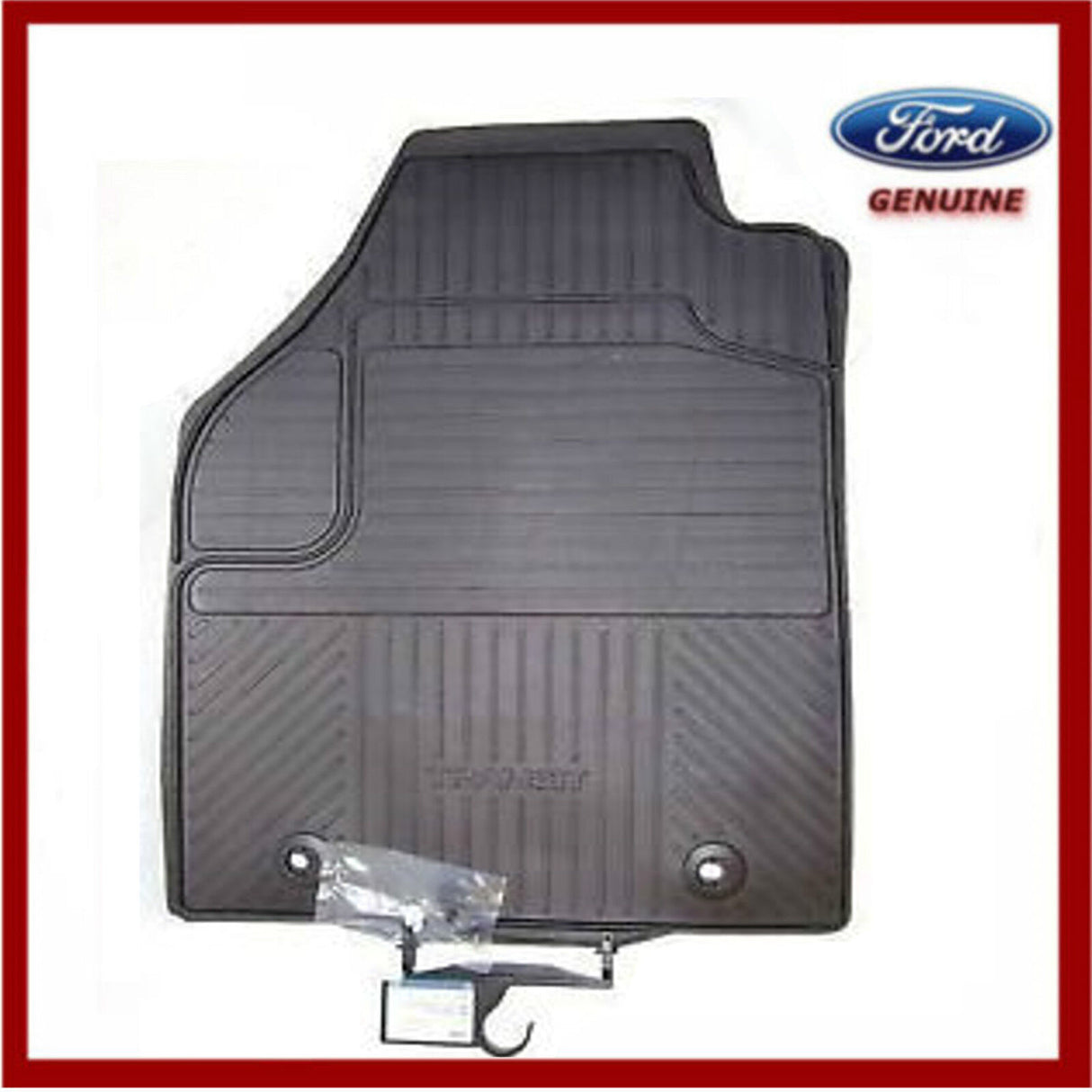 Genuine Ford Transit Connect Front Tailored Rubber Floor Mats & Fixings. 1685505