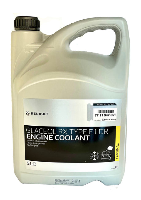 Genuine Renault / Dacia RX Type E LDR Engine Coolant Anti-Freeze 5 Litres