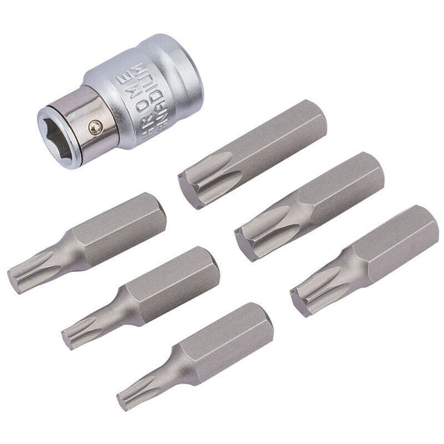 Draper 83561 3/8" Sq. Dr. Draper TX-STAR Bit And Bit Holder Set (7 Piece)