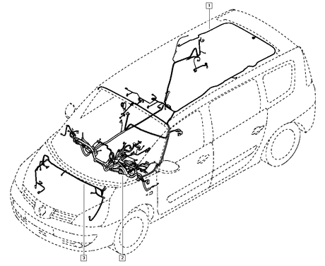 Genuine Renault Espace Mk4 Roof Wiring 7701062161 New