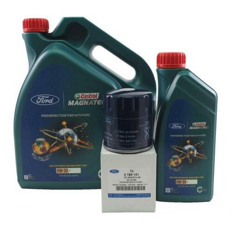 Genuine Ford Castrol 0W30 Oil 6L Magnatec Professional & Oil Filter 2L Duratorq