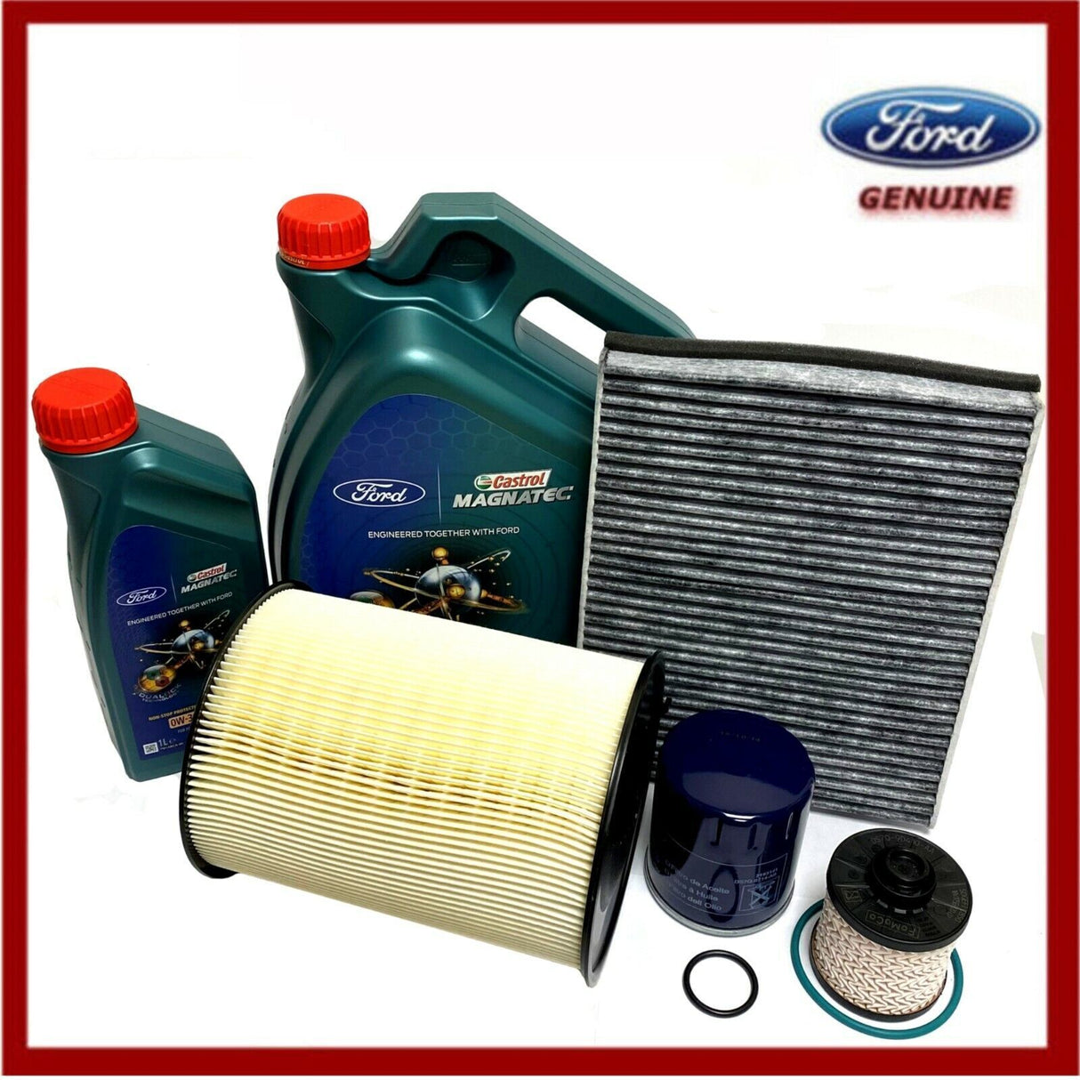 Genuine Ford Kuga 2.0 TDCi Service Kit Oil Air Cabin Diesel Filter & 6L Oil New!