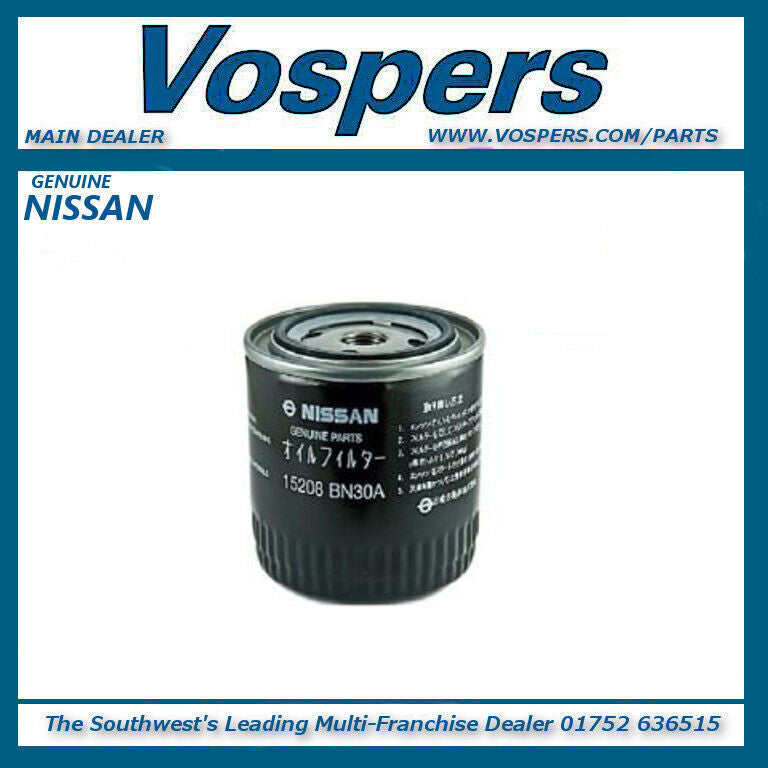 Genuine Nissan Navara D40 & Pathfinder R51 25D Engine Oil Filter 15208BN30A
