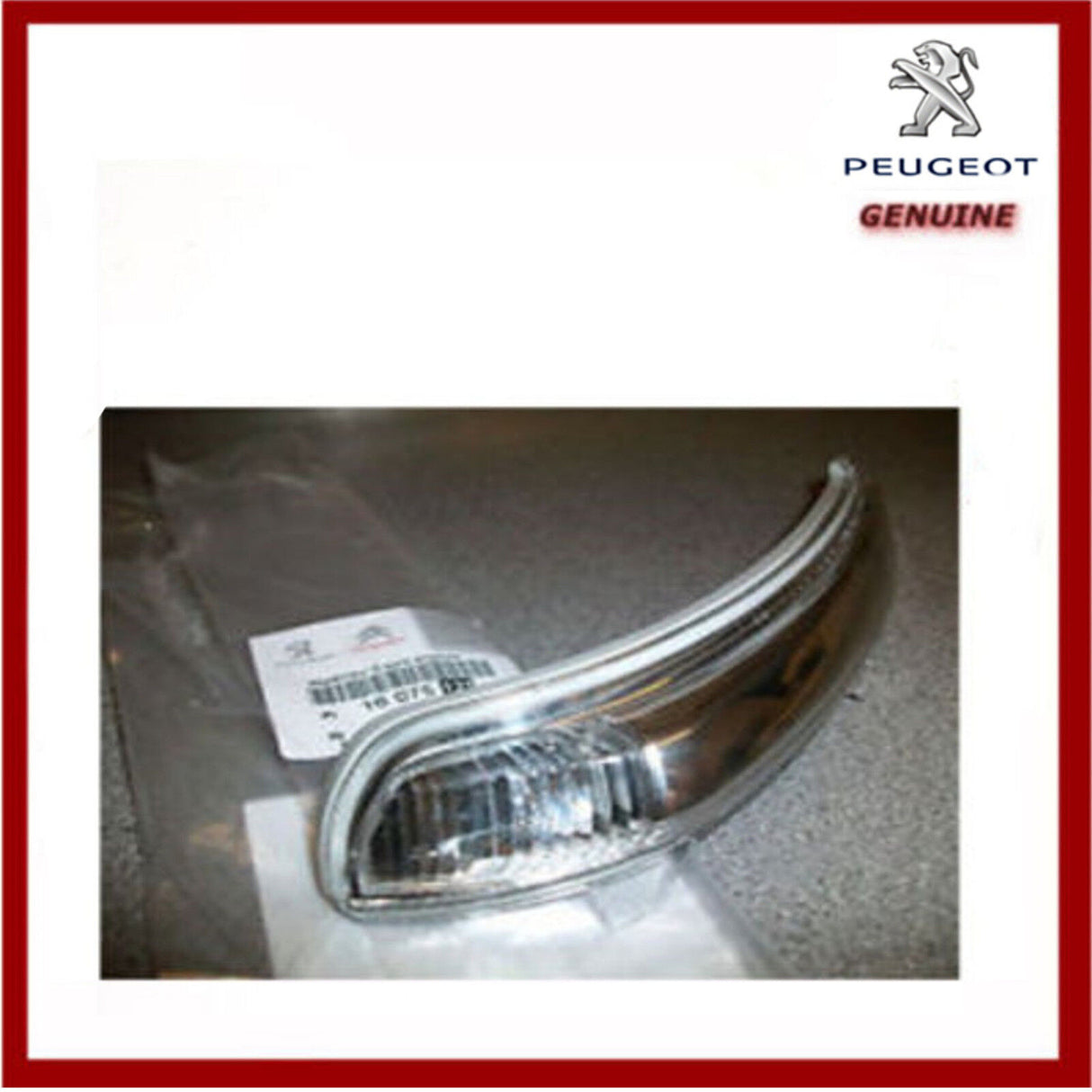 Genuine Peugeot 208 & 2008 Side Repeater / Mirror Indicator Lens N/S 1607512580